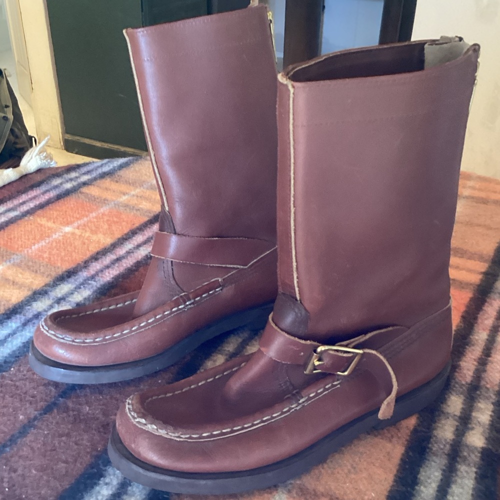 Vintage Russell Moccasin Boots Zip 6 1/2 B Stafford’s Zephyr